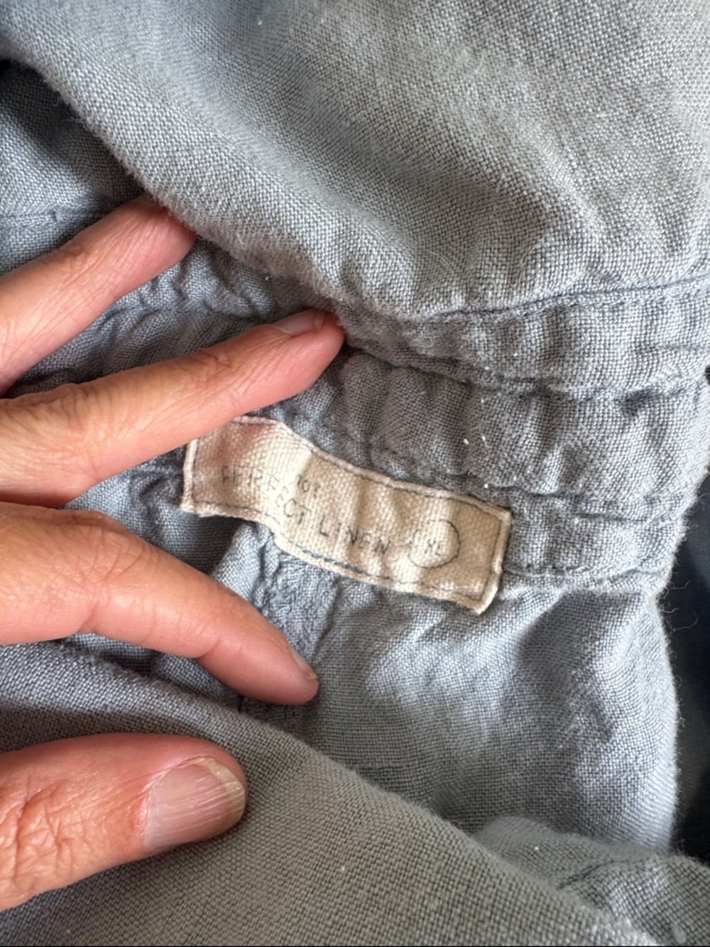 Not Perfect Linen Baby Blue Tie Waist Jumpsuit - Picture 4 of 4